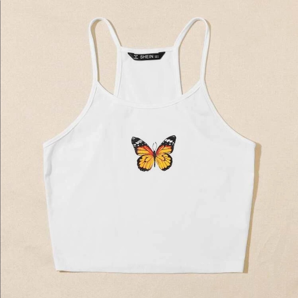 Butterfly crop top SHEIN
